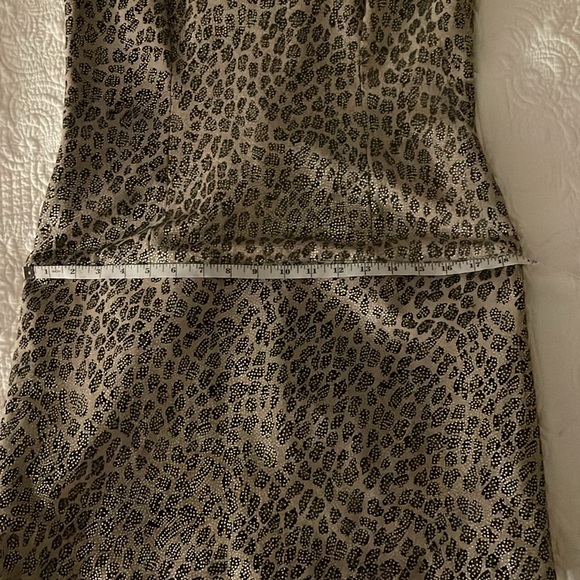 Vintage 80s Leather Cedars Shift Dress 8 Animal Leopard Print - Picture 14 of 14